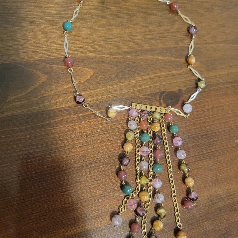 Chandelier style Necklace - Art Deco Costume Jewelry